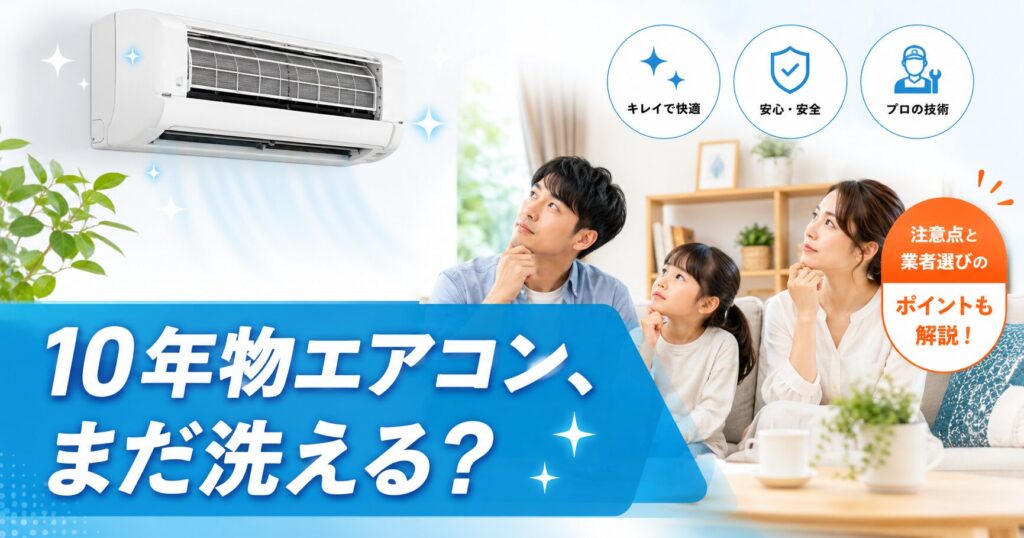 10年以上使ったエアコンのクリーニングを検討するイメージ