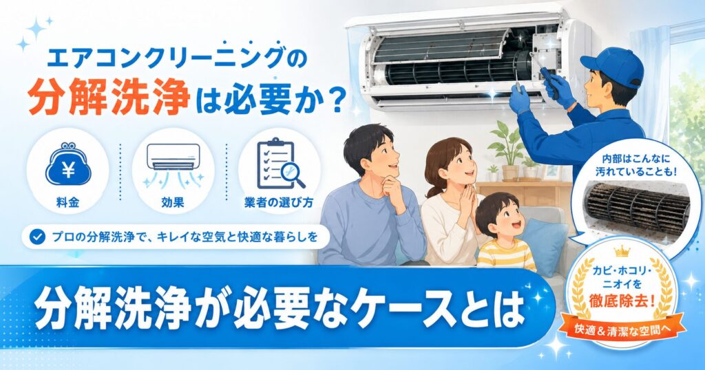 エアコンクリーニング分解洗浄の必要性を考えるイメージ