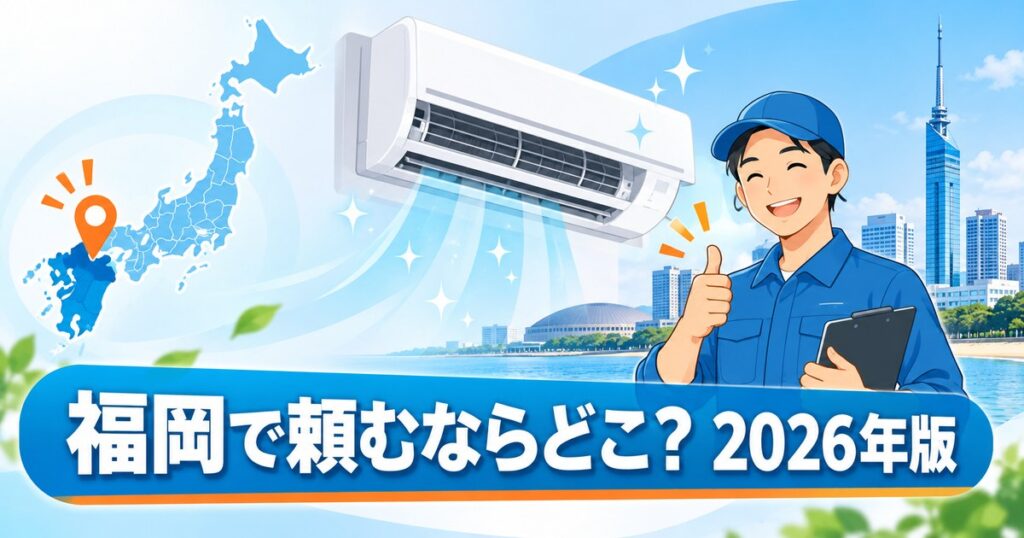 福岡市のエアコンクリーニングおすすめ業者と料金相場を比較するイメージ