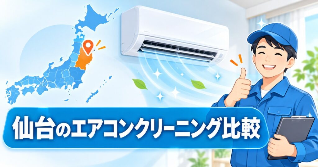 仙台のエアコンクリーニングおすすめ業者を比較するイメージ