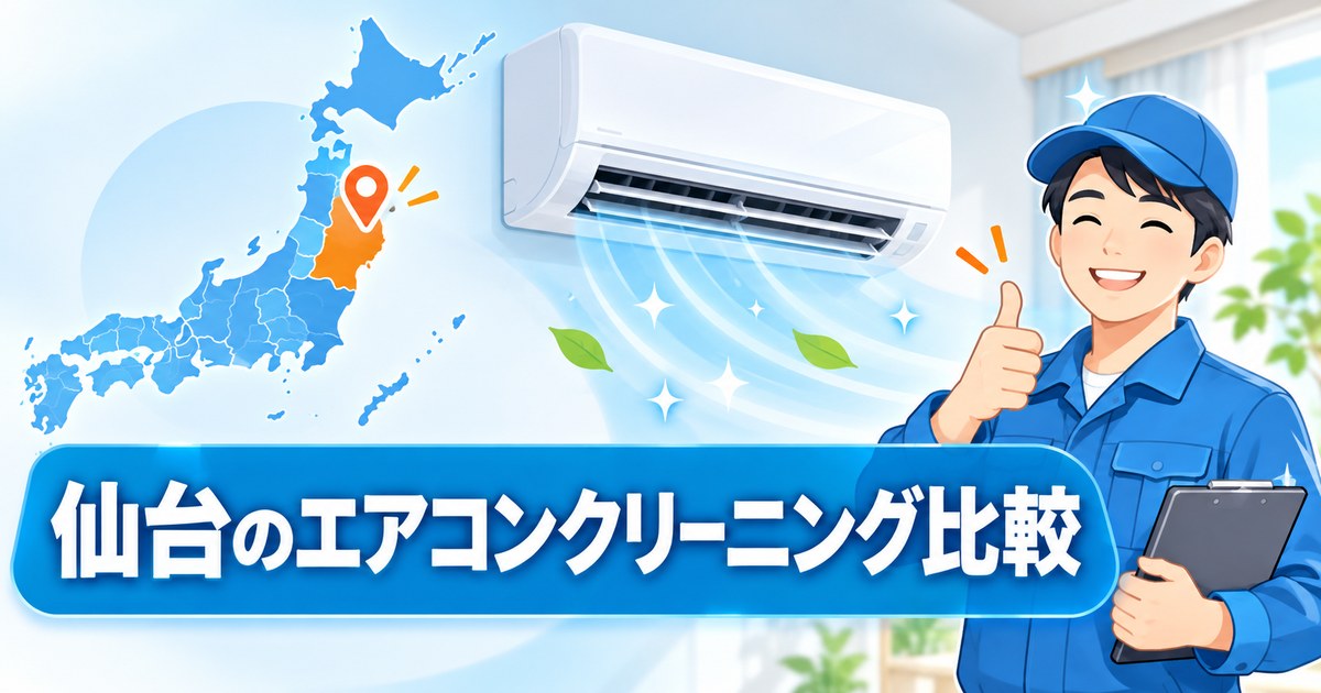 仙台のエアコンクリーニングおすすめ業者を比較するイメージ